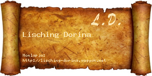 Lisching Dorina névjegykártya